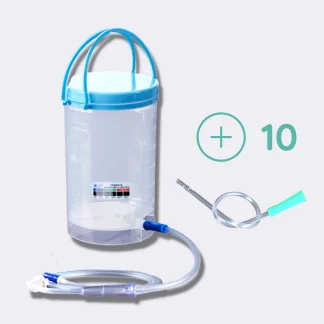 Xô enema 1200 ml dây ngang tặng 10 đầu truyền – mẫu XO1DAU